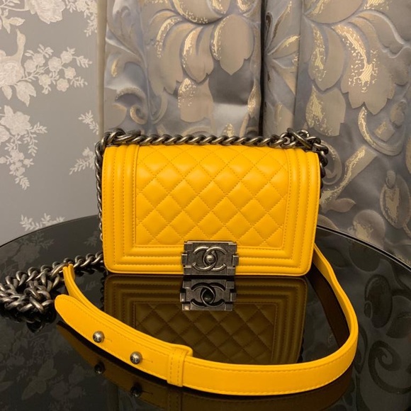 CHANEL Handbags - SOLD❌Chanel Small Yellow Le Boy Bag CHANEL Handbags - SOLD❌Chanel Small Yellow Le Boy Bag